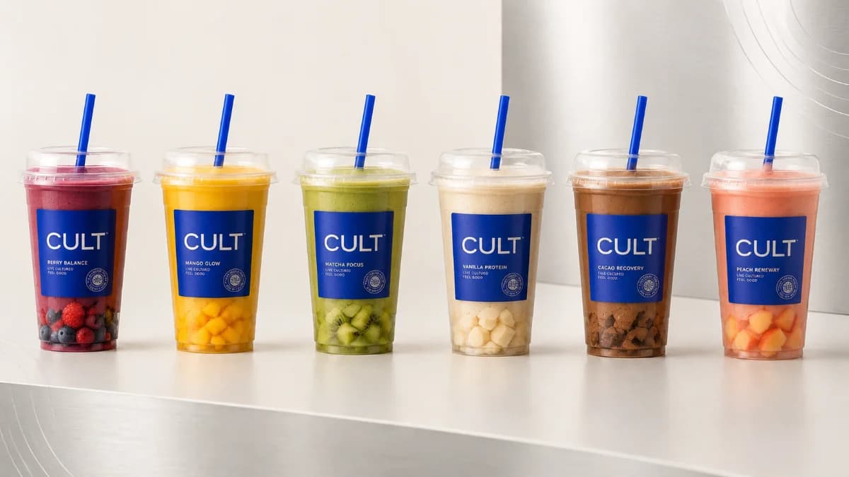 CULT functional smoothie in a glass